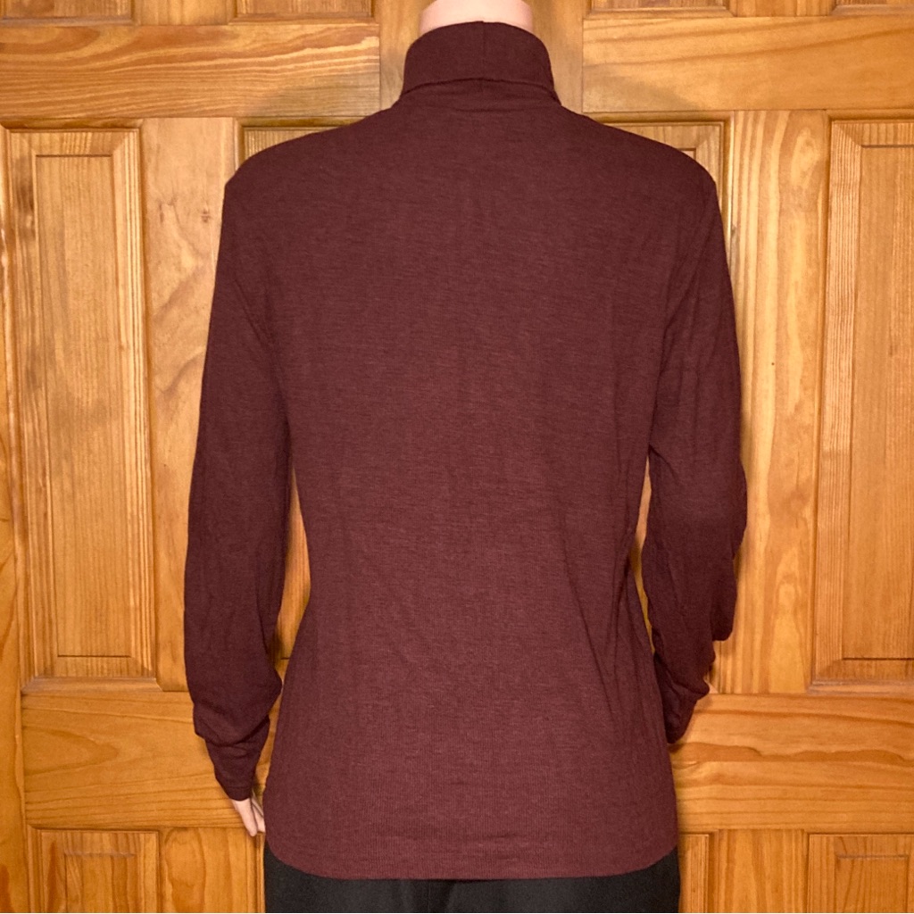 Nwot White Stag Vintage 90s Stretch Turtleneck Long Sleeve Red Black L Large — image 3 of 8